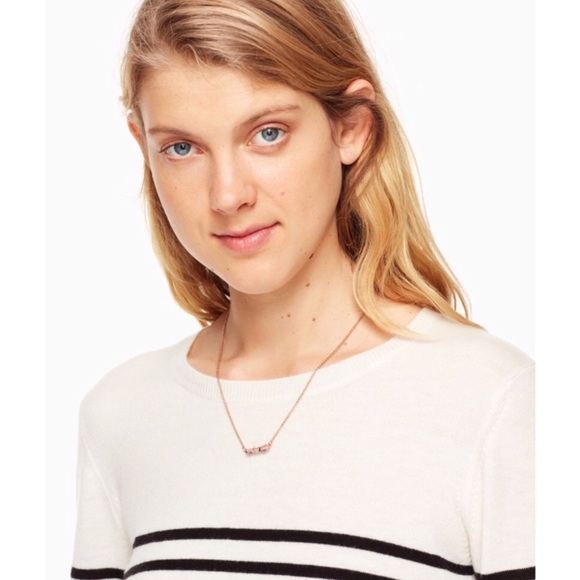 KATE SPADE • Yours Truly Rhinestone Car Necklace - Picture 2 of 3